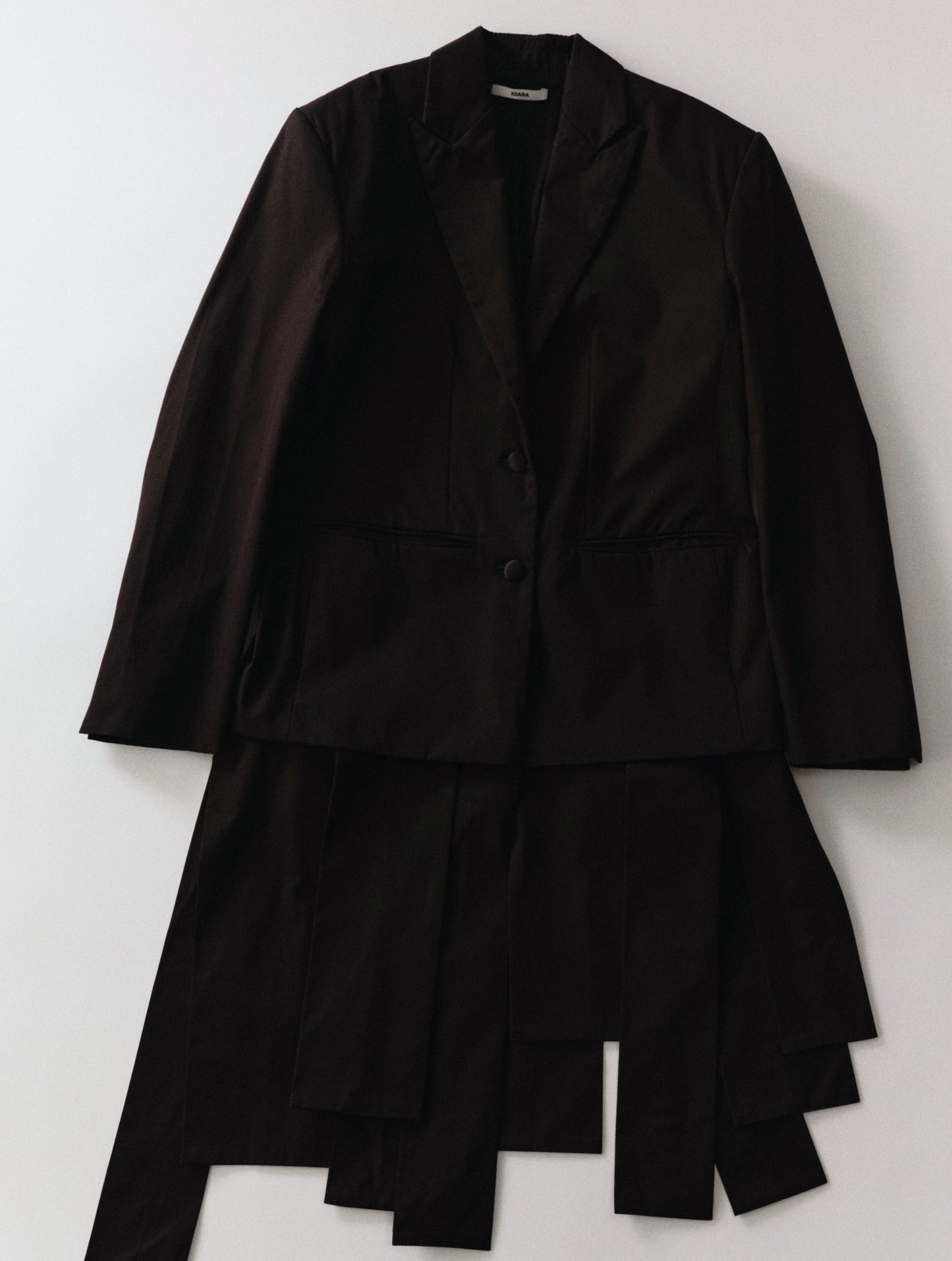 Blazer with Fringes, Black