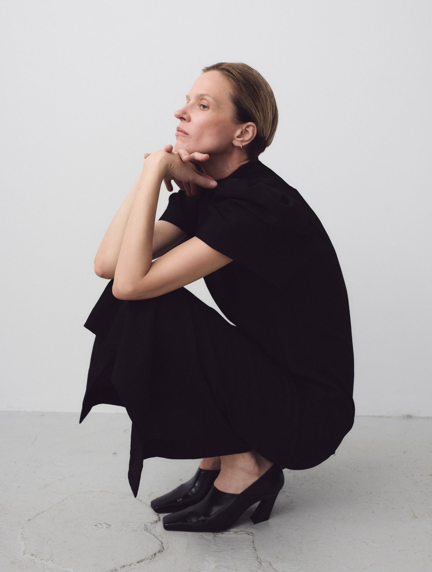 Dress Puff Sleeves, Black