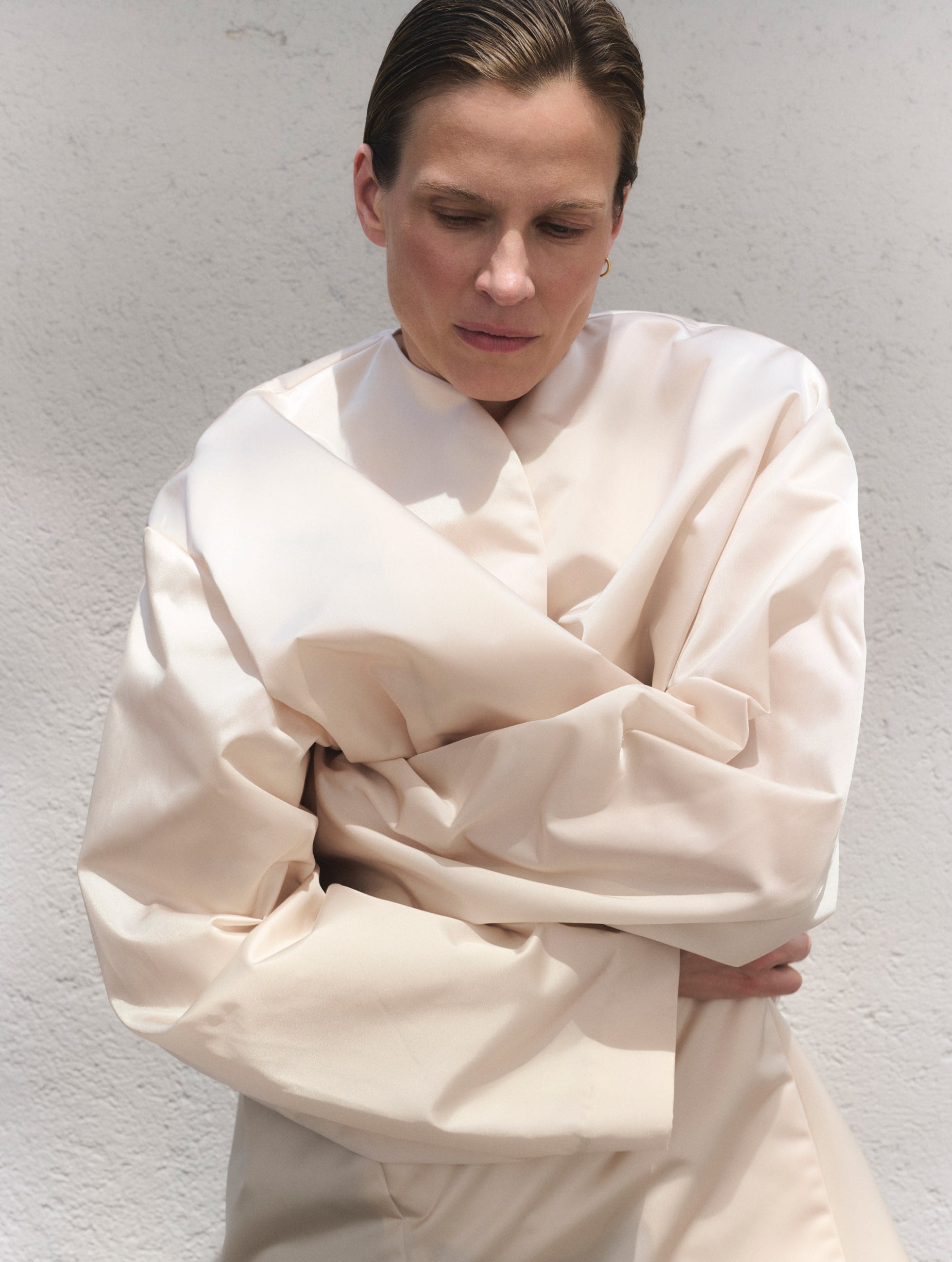 ivory dress coat Dress Coat in Ivory with Navy Trim