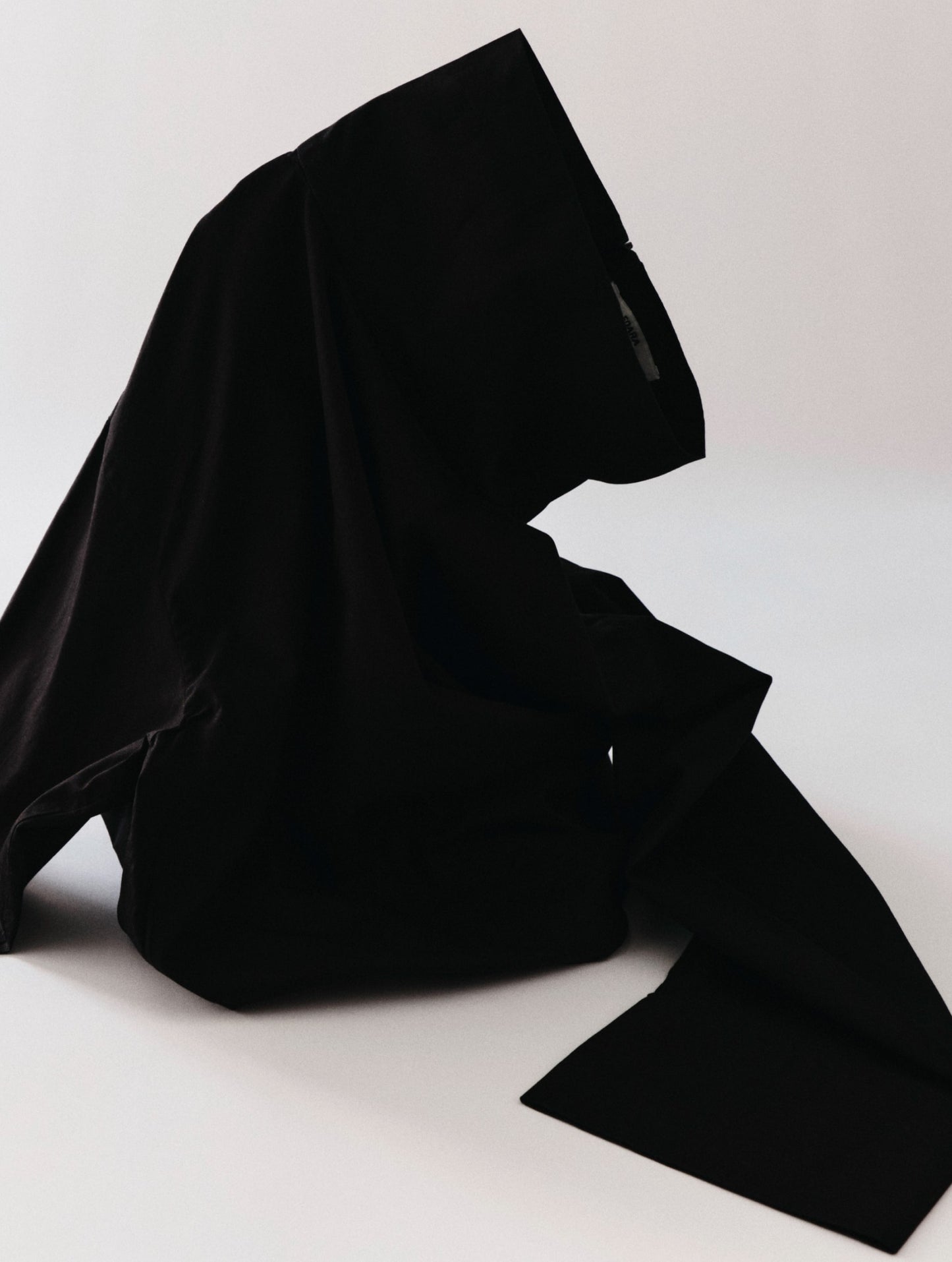 High Collar Blouse, Black