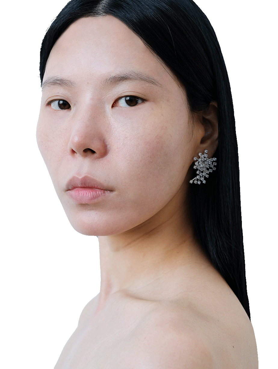 Flora Earring, Silver