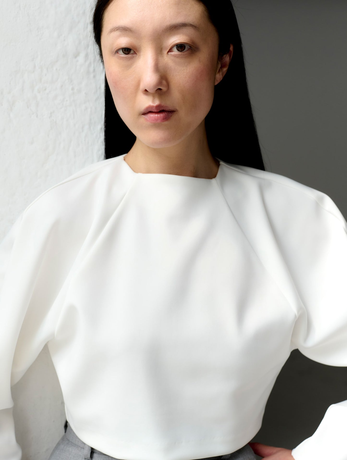 Raglan Longsleeve Top, White