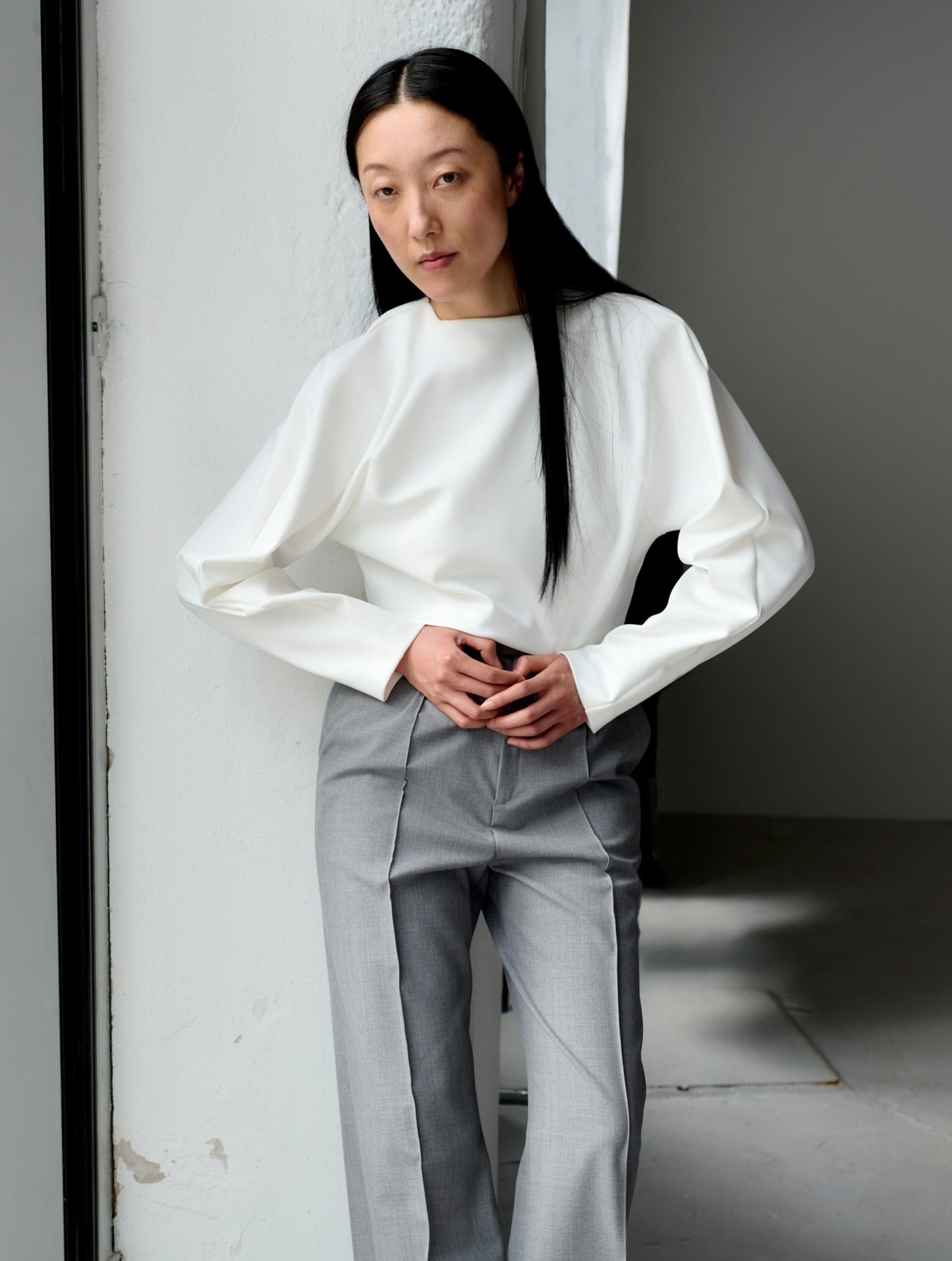 Raglan Longsleeve Top, White