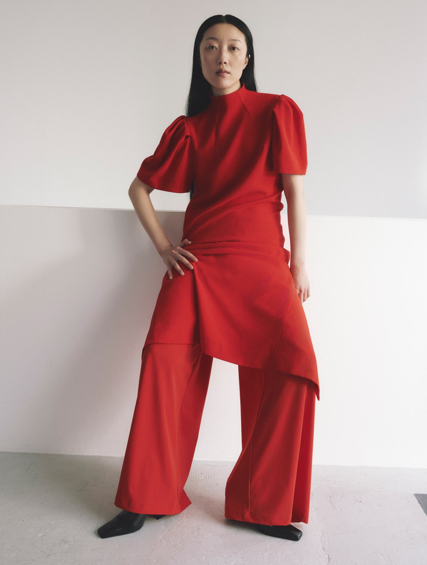 Elastic Trousers, Red