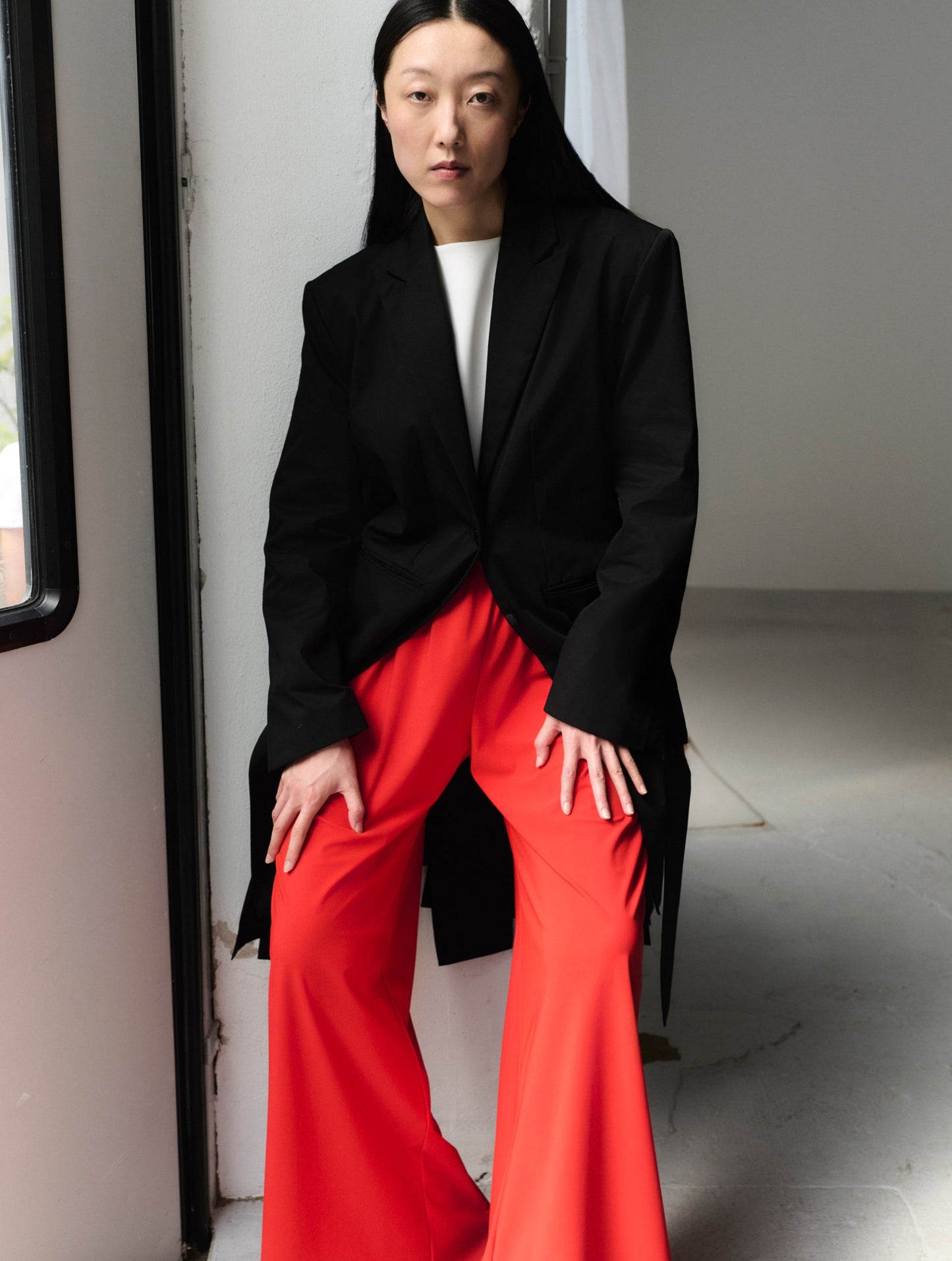 Elastic Trousers, Red