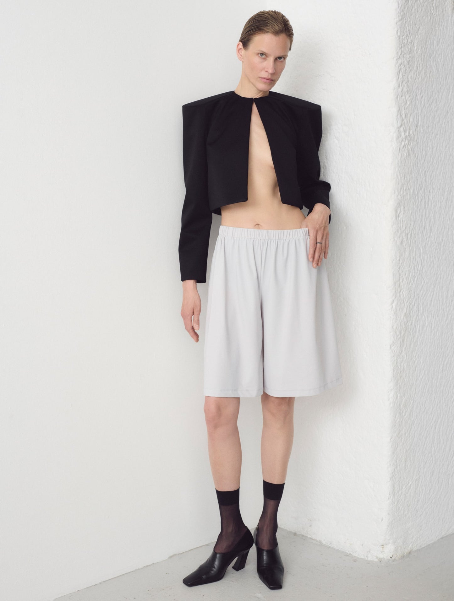 Elastic Shorts, Grey