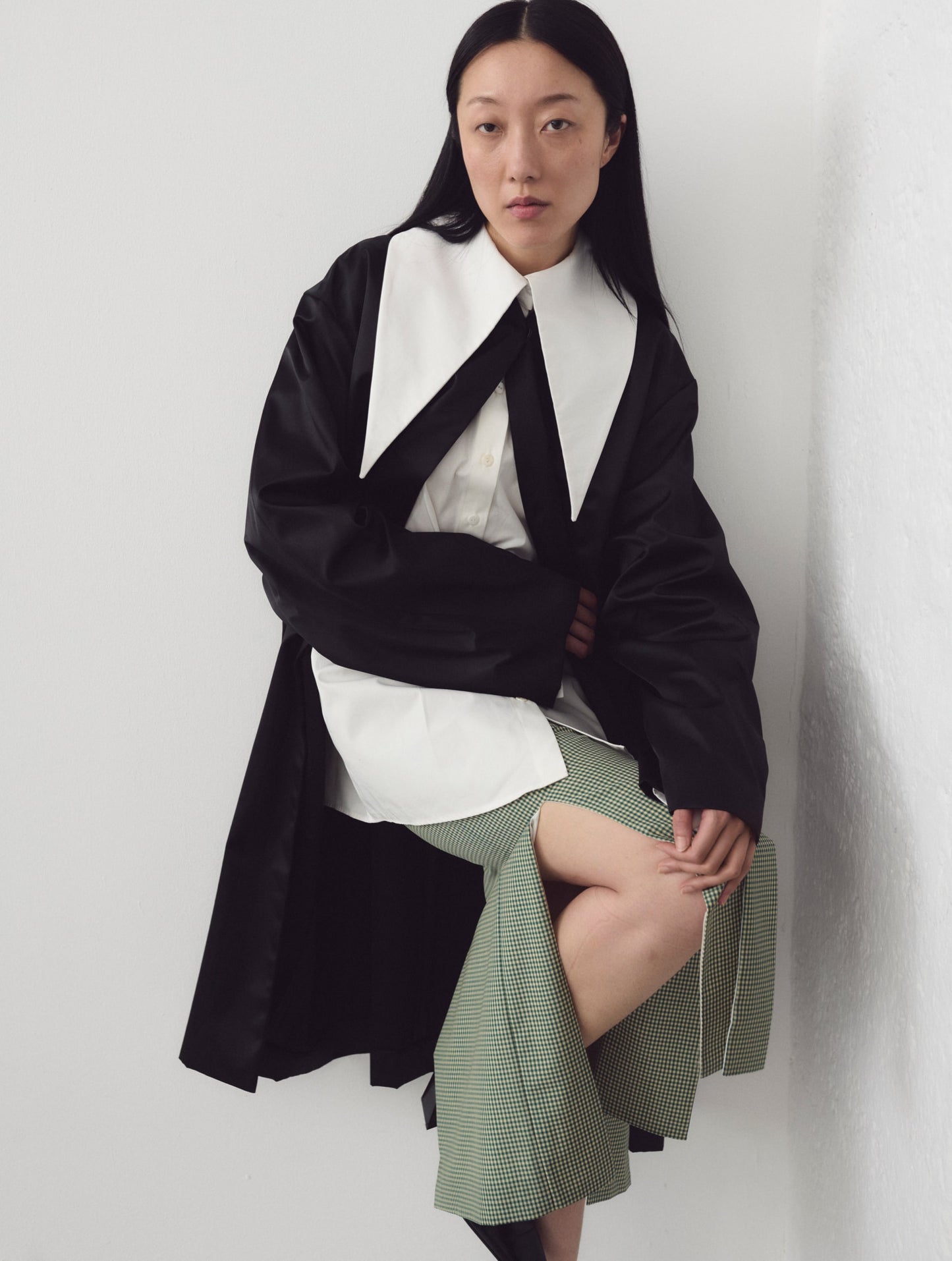 Midi Skirt, Green Plaid