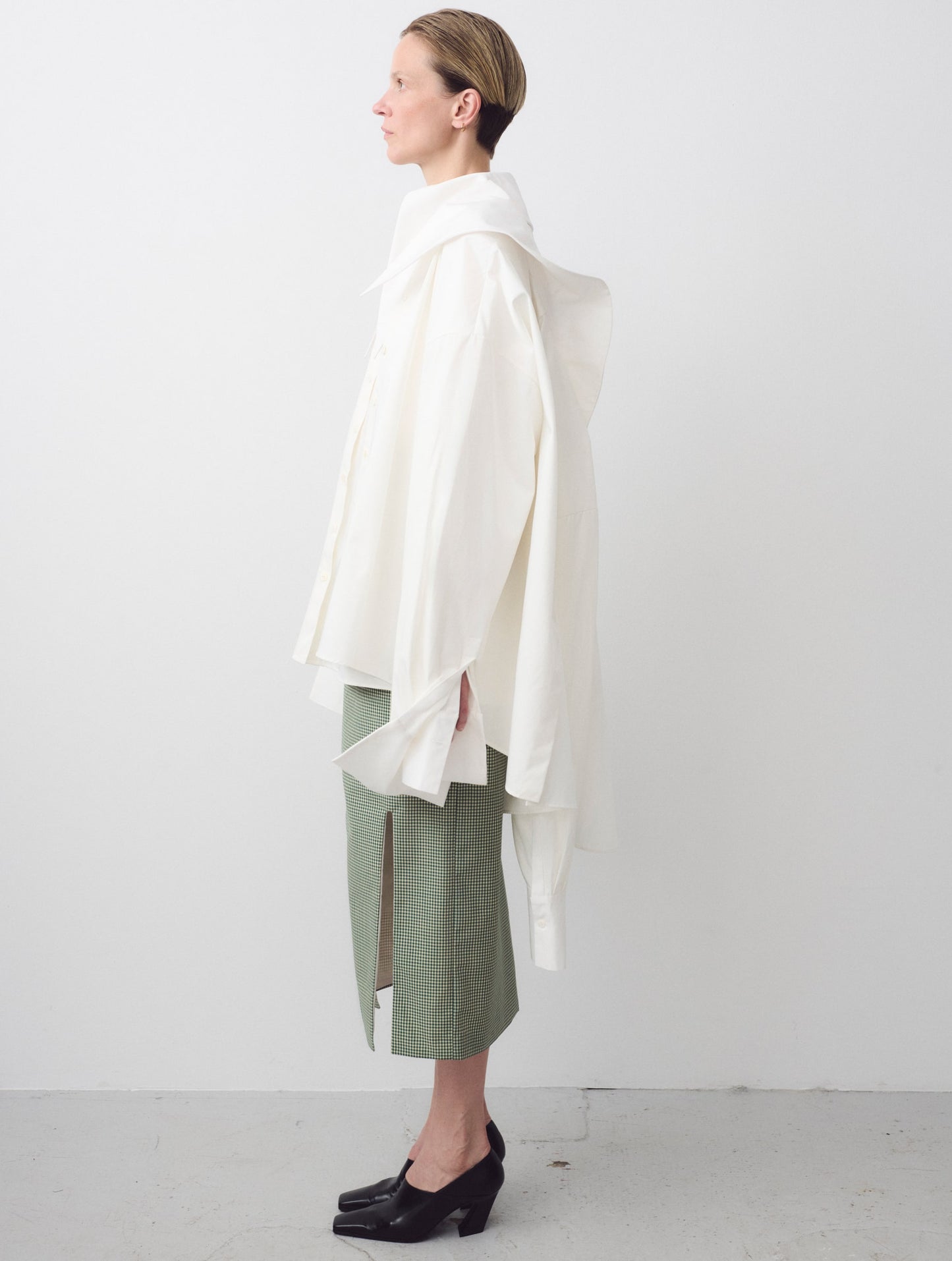 Midi Skirt, Green Plaid