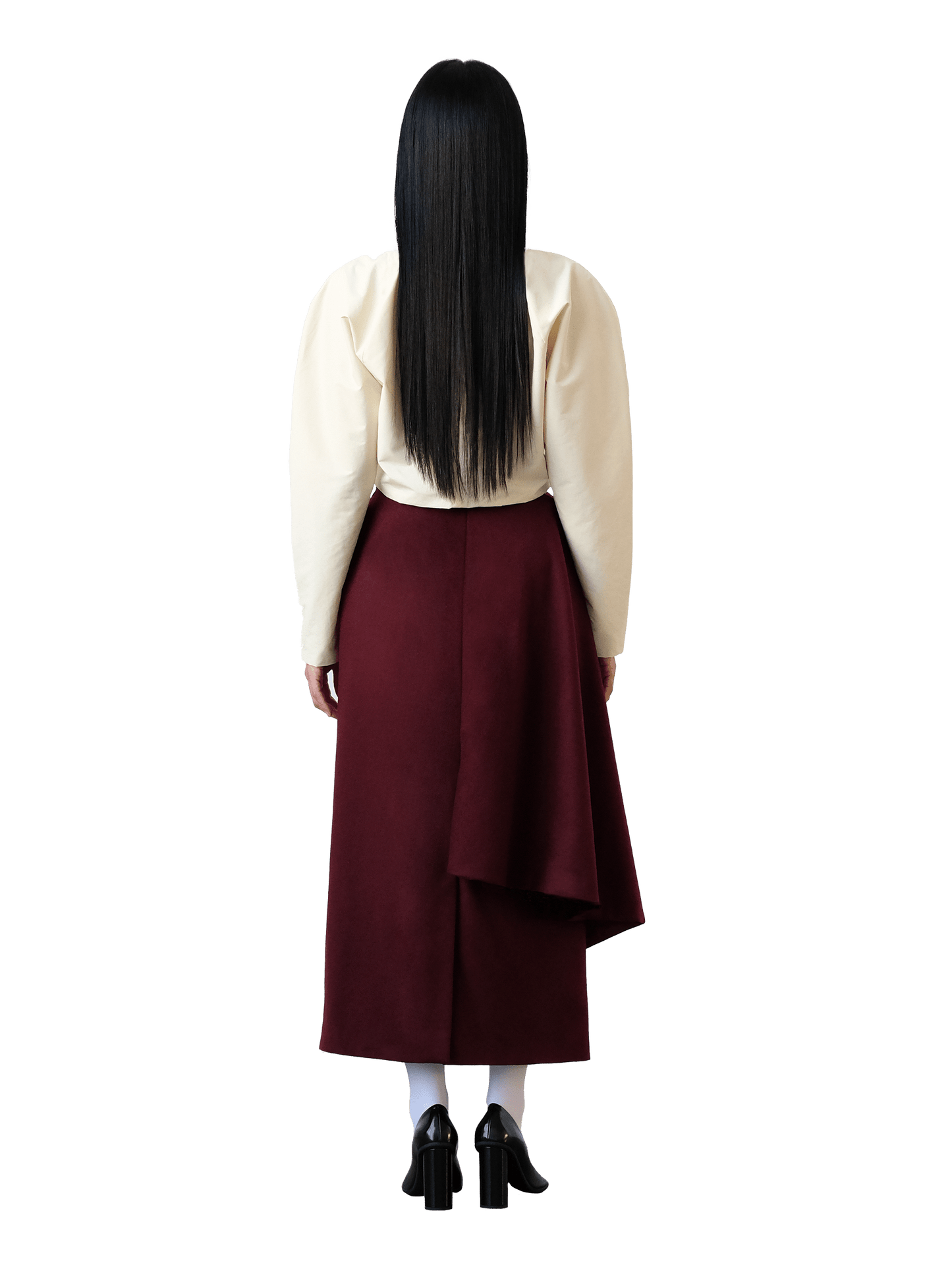 Cashmere Skirt, Bordeaux