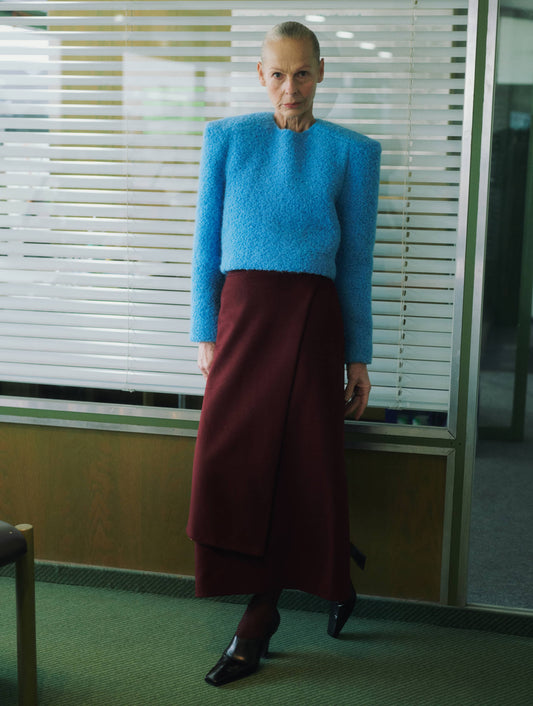 Cashmere Skirt, Bordeaux