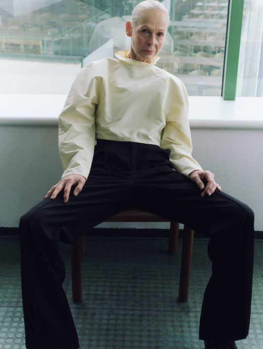 High Neck Top, Butter